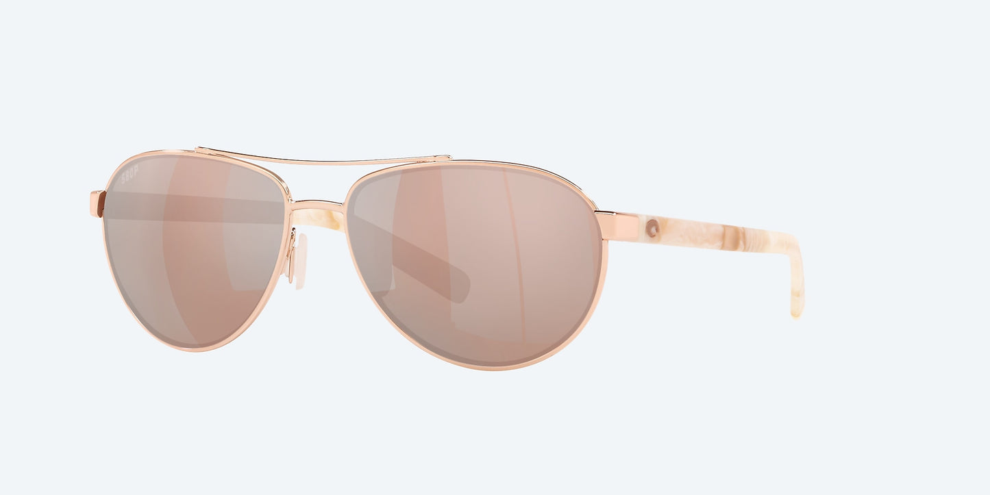 Fernandina Sunglasses - 164 Shiny Rose Gold w/ Copper Silver Mirror 580P
