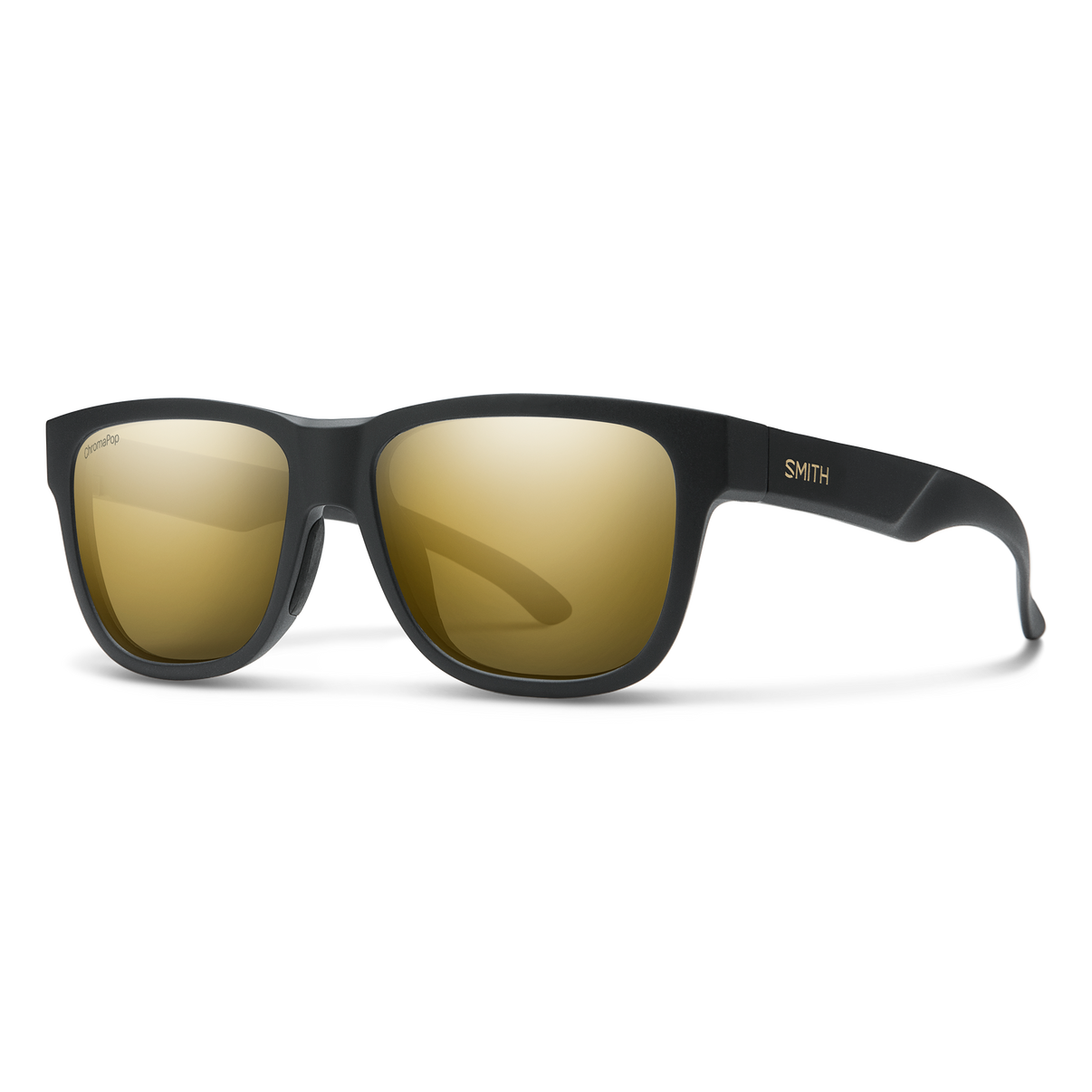 Smith Lowdown Slim 2 Sunglasses - Matte Black Gold | ChromaPop Polarized Black Gold Mirror