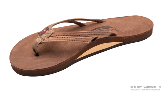 Women's The Sandpiper Sandals - Luxury Leather Single Layer Arch Support with 1/3" Double Narrow Strap