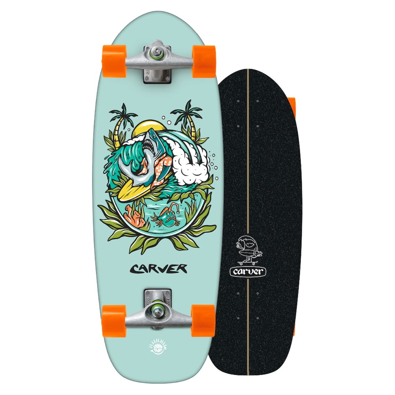 C5 Raw 26" Shark Shredder Mini Complete Surfskate