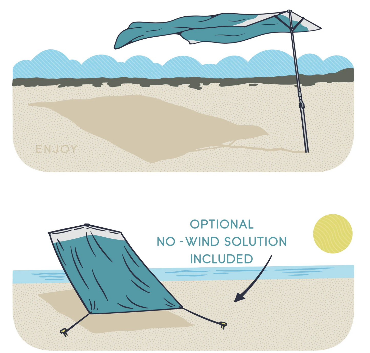 Solbello Beach Sun Shade Umbrella