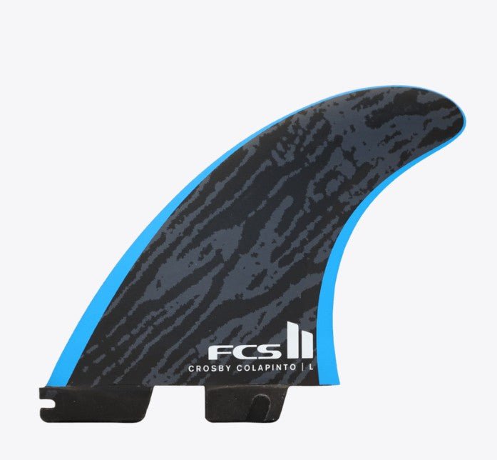 FCS II Crosby Colapinto PC Tri Fins Black Blue - Large