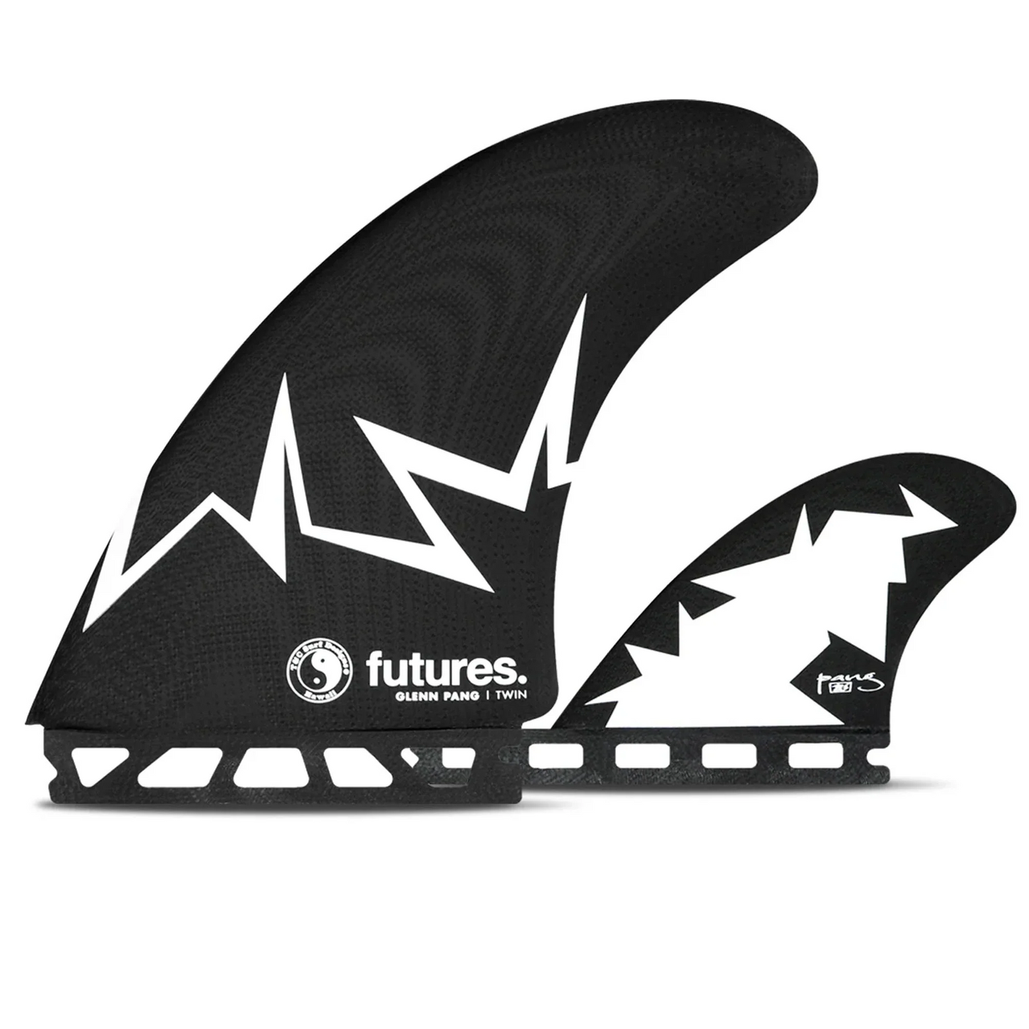 Glenn Pang Twin +1 Fin Set Black / White