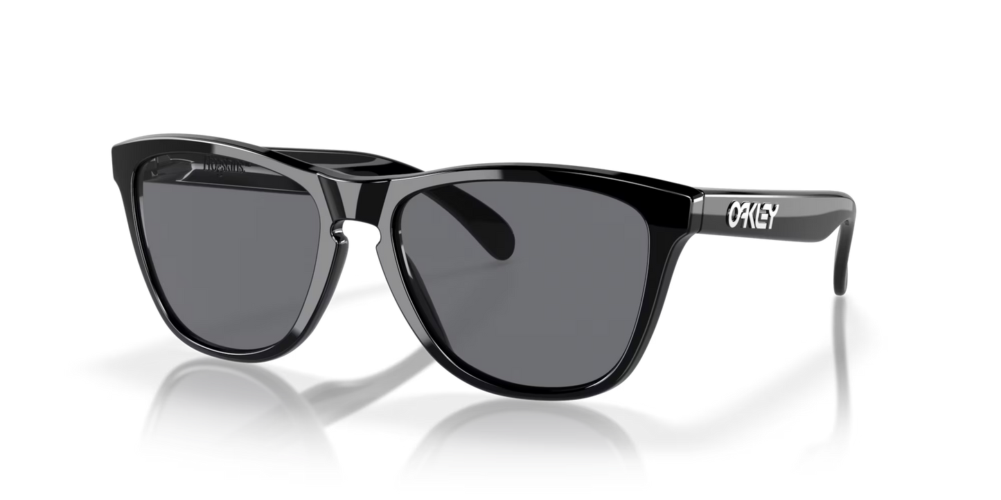 Oakley Frogskins Sunglasses - Polished Black with Grey