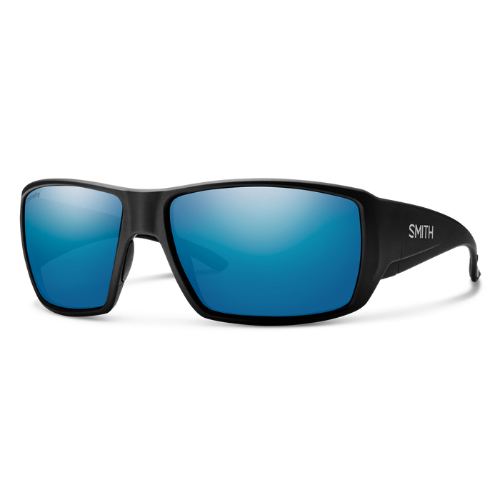 Smith Guides Choice Sunglasses - Matte Black with Chromapop Glass Polarized Blue Mirror