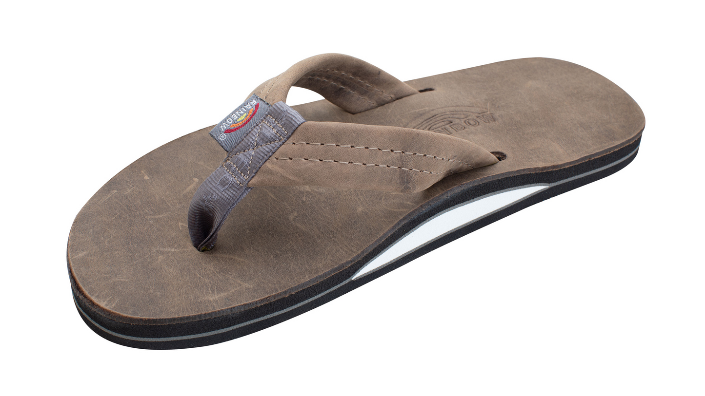 RAINBOW LUXURY LEATHER OAK SINGLE LAYER ARCH SANDALS
