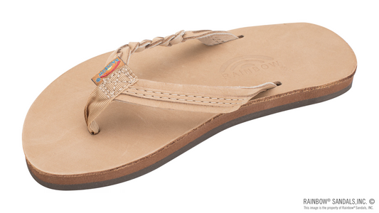 Kids Flirty Braidy- Premier Leather Braided 1/2" Strap Sandals