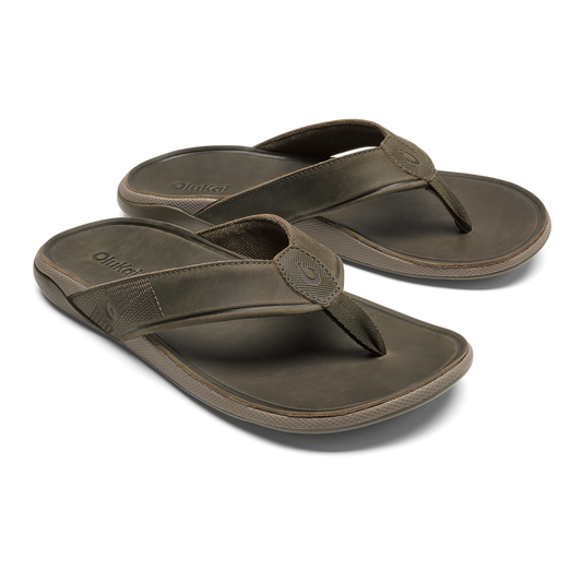 Olukai Tuahine Leather Sandals - Canteen / Canteen