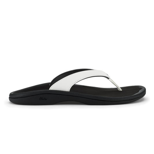 Olukai Women's Ohana Lahi Sandals - White Sand / Black
