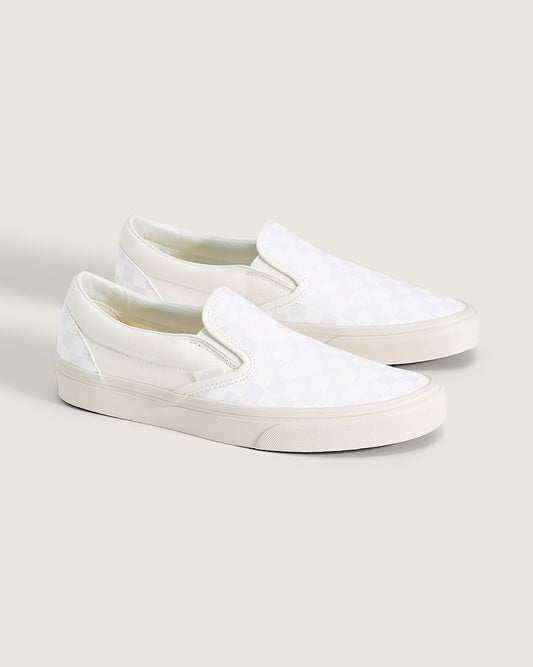Vans Classic Slip-On Shoes - Checkerboard Blanc De Blanc