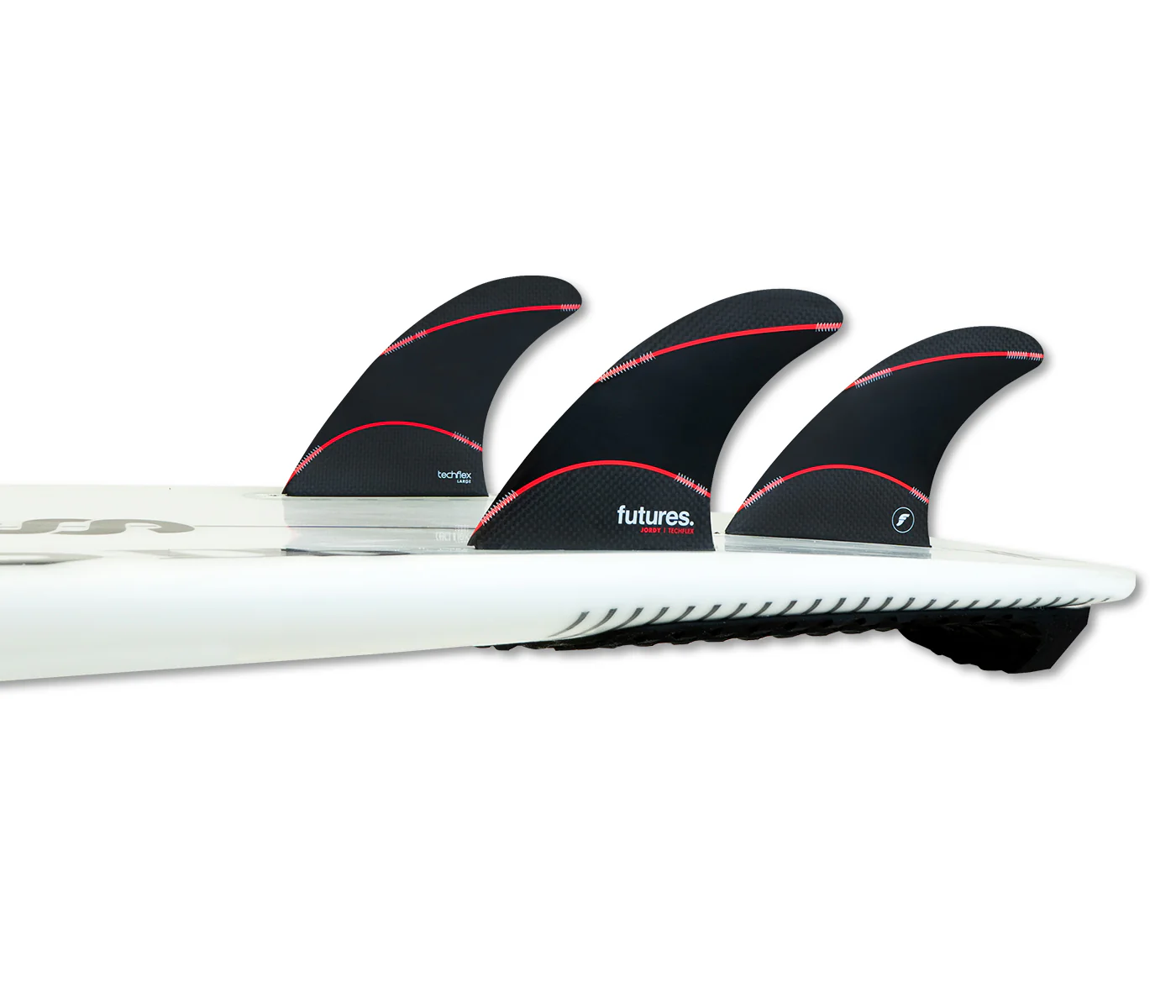 Futures Jordy Large Techflex Thruster Fins Black