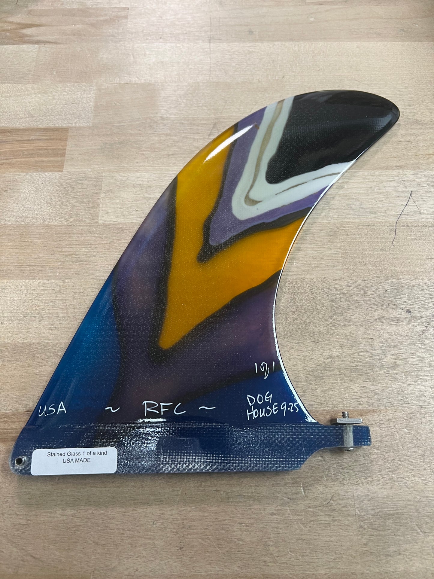 Stained Glass Dog House Longboard Fin 9.25