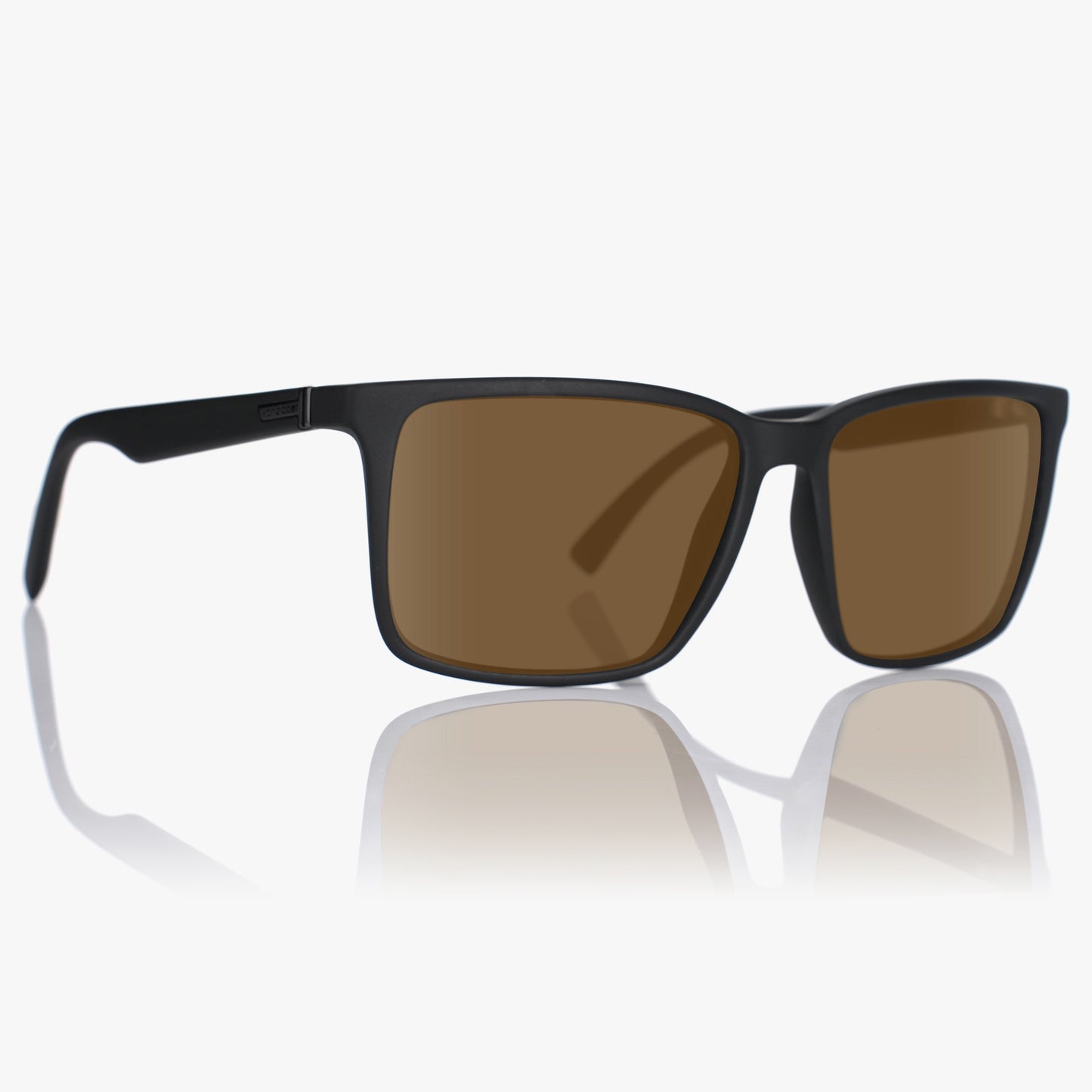Vonzipper Lesmore Sunglasses - Black on Black / Wildlife Vintage Brown Polar