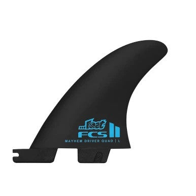 FCS II Mayhem Driver PC Carbon Quad Rear Fins Blue Large