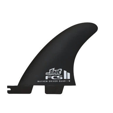 FCS II Mayhem Driver PC Carbon Quad Rear Fins White Medium