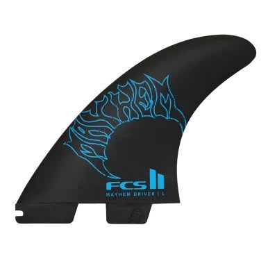 FCS II Mayhem Driver PC Carbon Tri Fins Blue Large