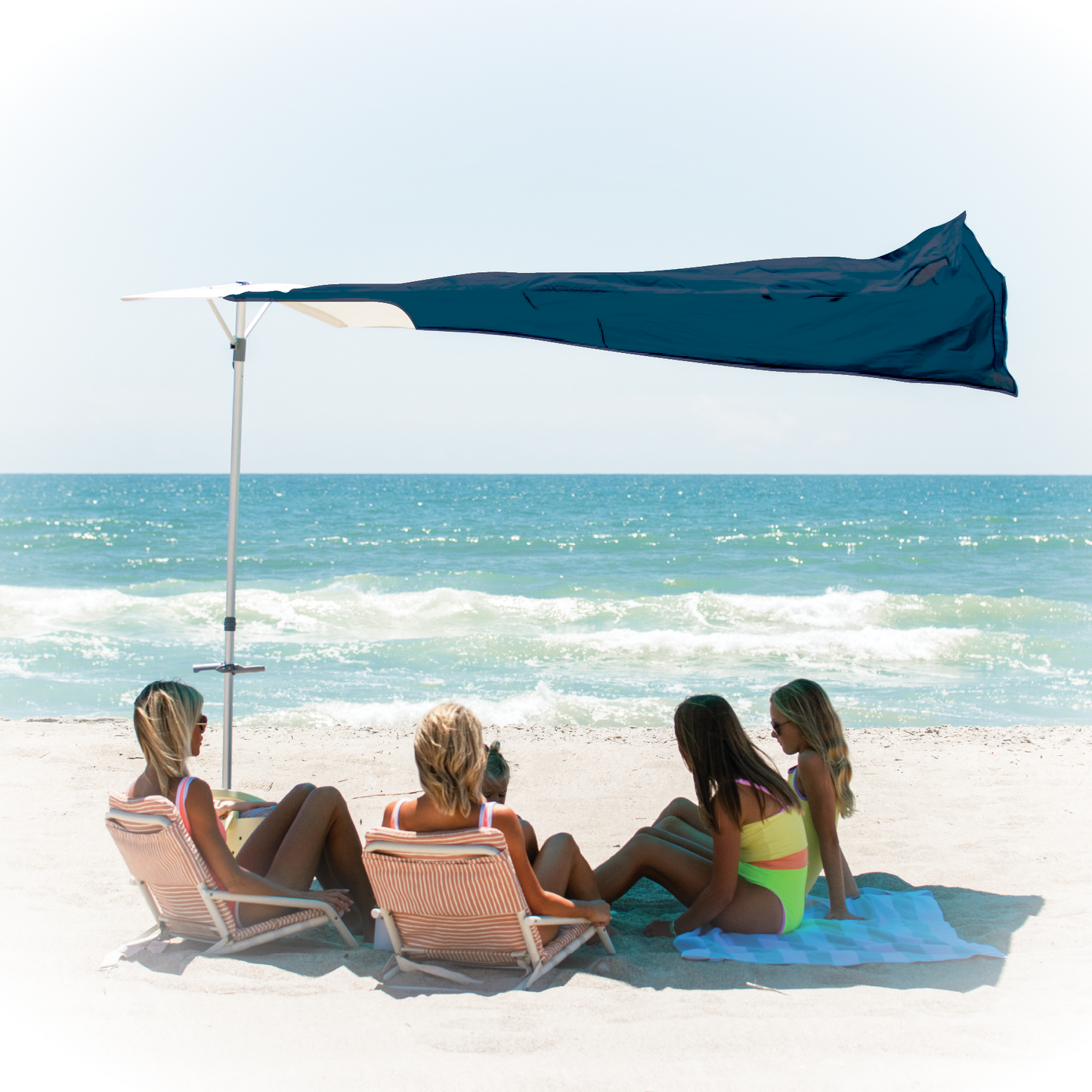 Solbello Beach Sun Shade Umbrella - Navy