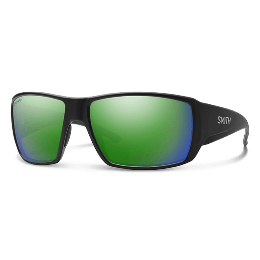 Smith Guides Choice Sunglasses - Matte Black | ChromaPop Glass Polarized Green Mirror