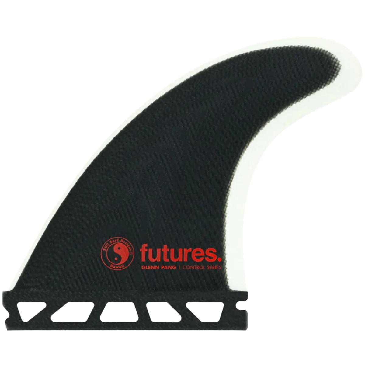 GP3 Fiberglass Thruster Blk/Wht Large Fins