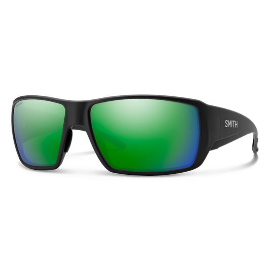 Smith Guides Choice XL Sunglasses - Matte Black | ChromaPop Glass Polarized Green Mirror
