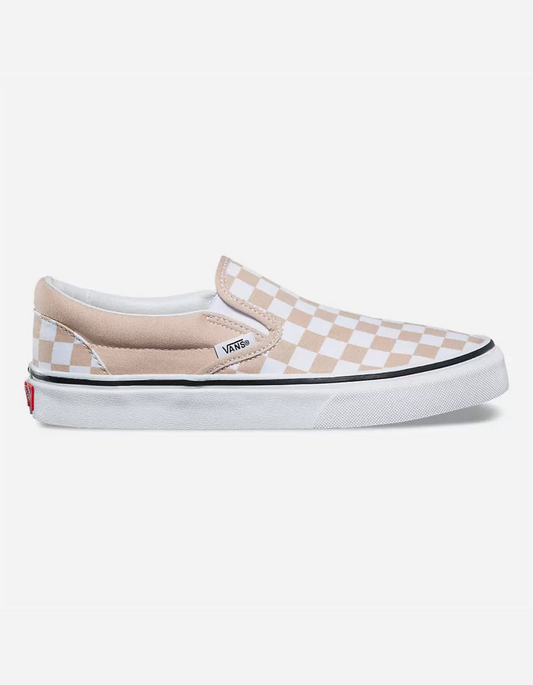 Vans Women's Classic Slip-On Checkerboard Shoes (Frappe / True White)