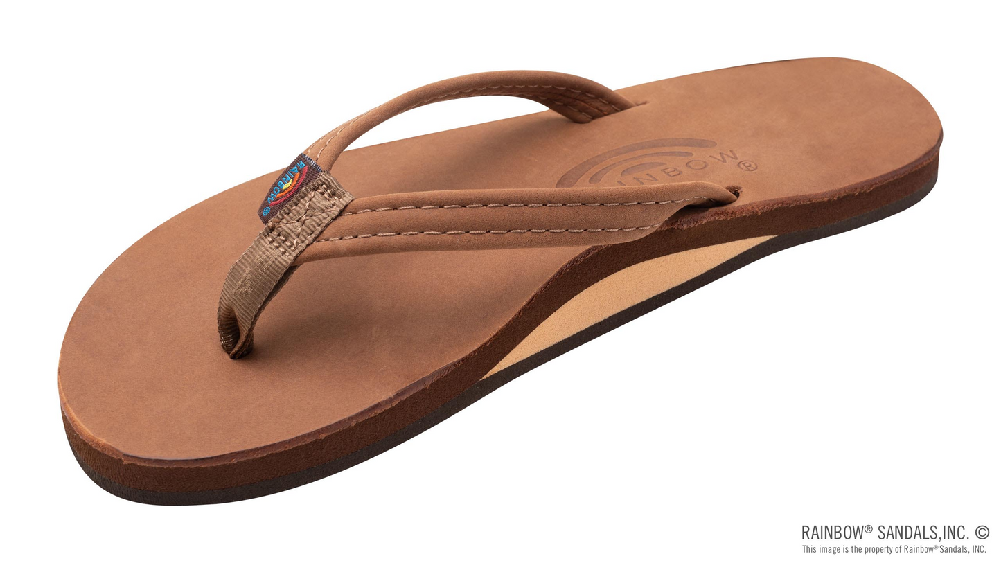 Women's Single Layer Premier Leather with Arch Support and a 1/2" Narrow Strap Sandals