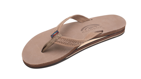 Women's The Willow – Double Layer Arch Support Premier Leather with Inset Double Braided 3/4” Medium Strap Sandals